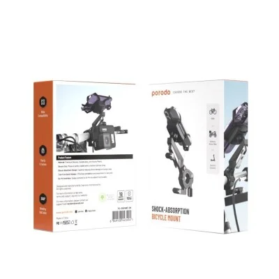 Porodo Shock-Absorption Bicycle Mount - Black